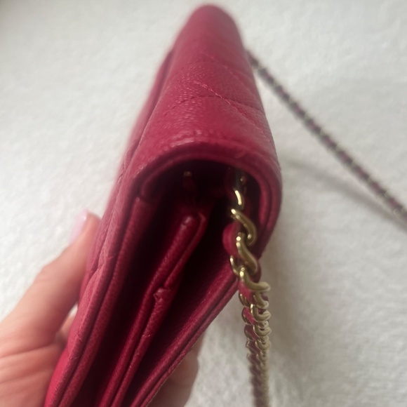 Authentic Dark Pink Chanel caviar WOC 2021 - Picture 9 of 10
